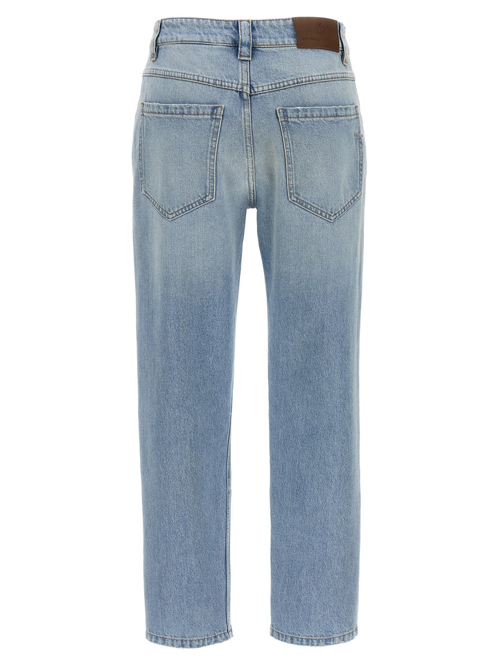 Brunello Cucinelli Straight Leg Jeans - Light Blue | 70db44ea9e46f4746417b8ee3bc96b3bf34c9dfa