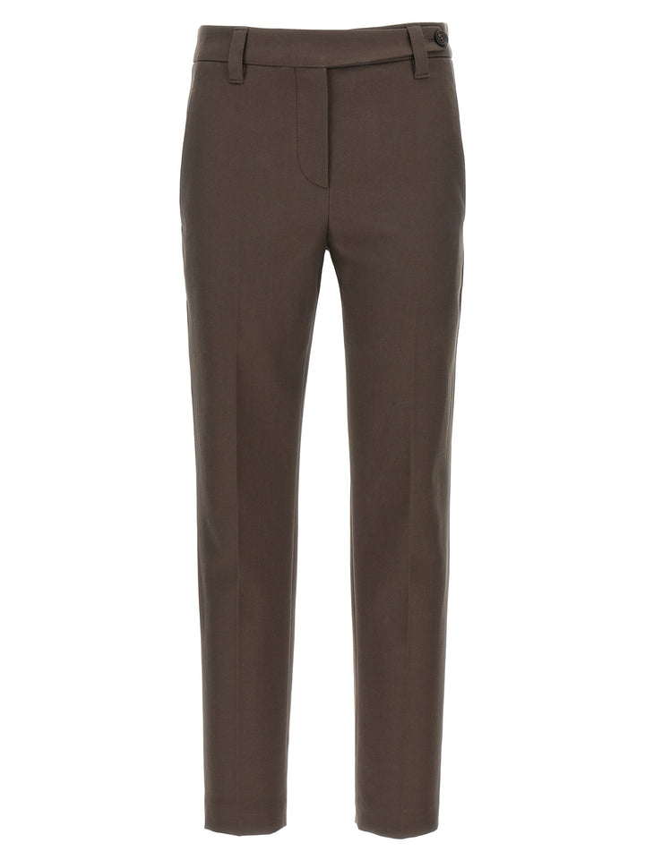 Brunello Cucinelli Monile Cotton Pants - Brown | 46430d341b741a575eda33be70bf89ba8e95161c