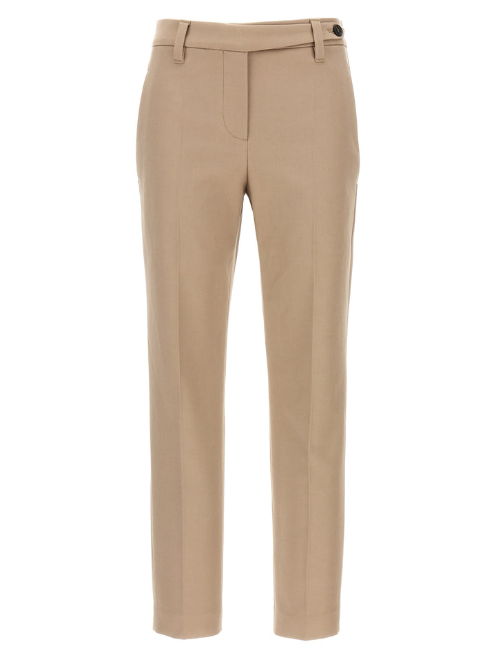 Brunello Cucinelli Monile Cotton Pants - Beige | 9b6f4b2125b65002d4915fbd398ed8b8765a0dae