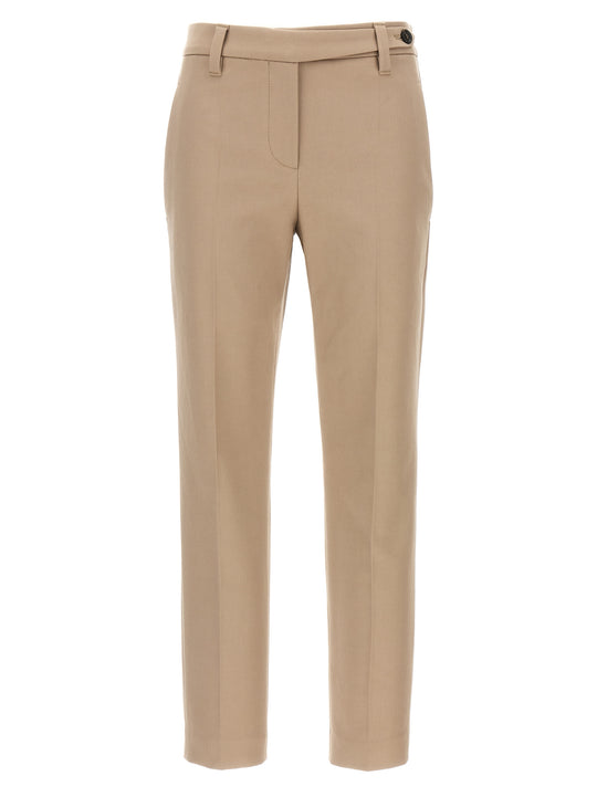 Monile Cotton Pants Beige