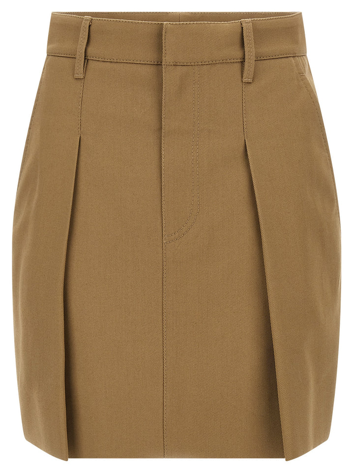 Brunello Cucinelli Pleated Skirt Skirts - Brown | 41025d741227cf5e17ac2eae28e679ec70dfadb7