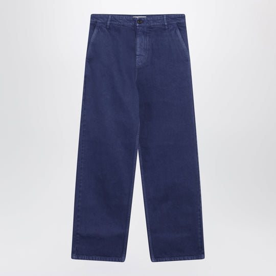 Ink-Colored Gabardine Trousers