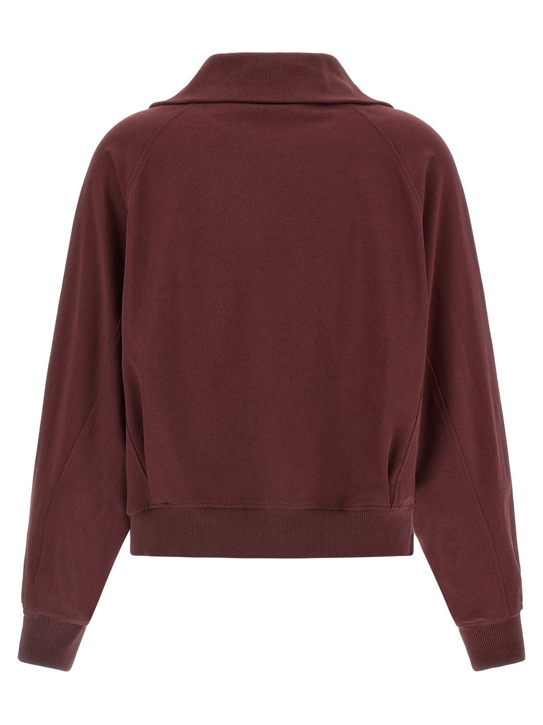 Brunello Cucinelli Shiny Flap Detail Sweatshirt - Bordeaux | 2ad3ba86809f827b923e6a75a4ba3f2f6c56d466