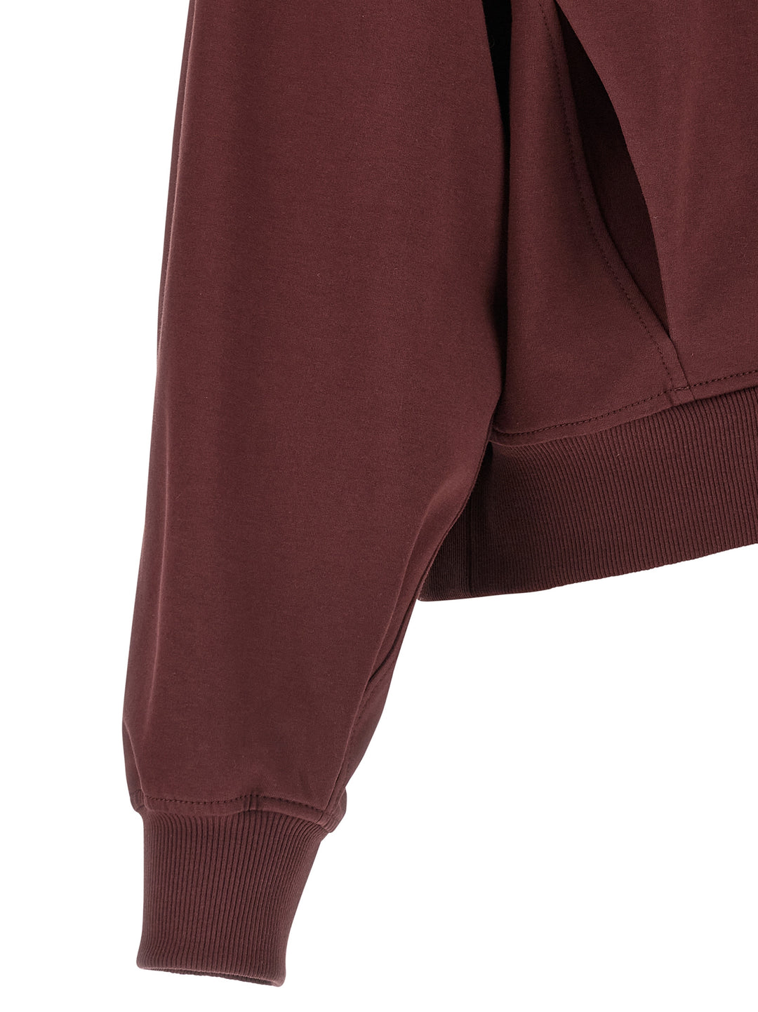 Brunello Cucinelli Shiny Flap Detail Sweatshirt - Bordeaux | 86fcfe59e3fffbbbcde2f751451f1d08c54ce70a