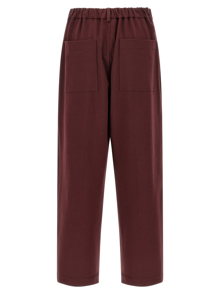 Brunello Cucinelli Crop Pants - Bordeaux | e8a4706a92621a34c54c6b5f3a4089f99da5bd69