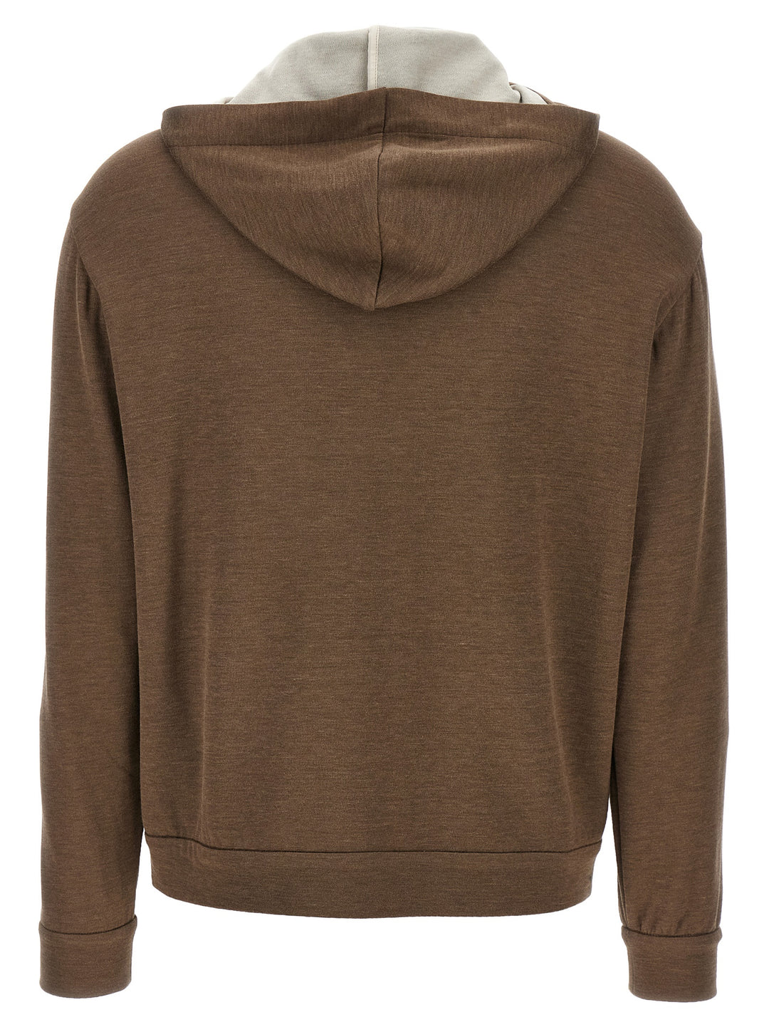Brunello Cucinelli Precious Zipper Pull Sweatshirt - Brown | 532d9b612deb0158e7c9b0b081c5959fe40f96f9