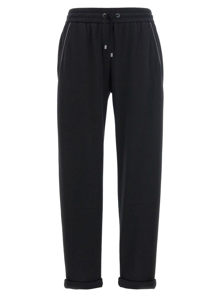 Brunello Cucinelli Monile Pants - Black | 32bc1db0746cacabdd2a79d4ad5b838abda9b7c4