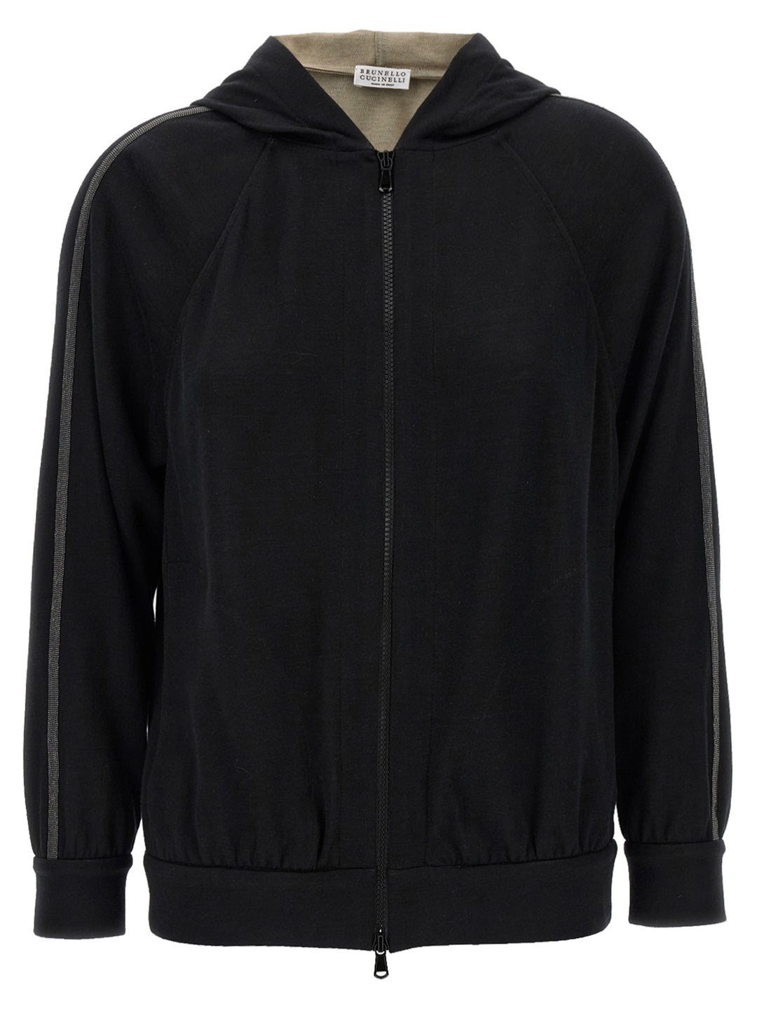 Brunello Cucinelli Shiny Trims Sweatshirt - Black | b6162f854f4c85ac6ba8d7b8e154ecb2a40787a5