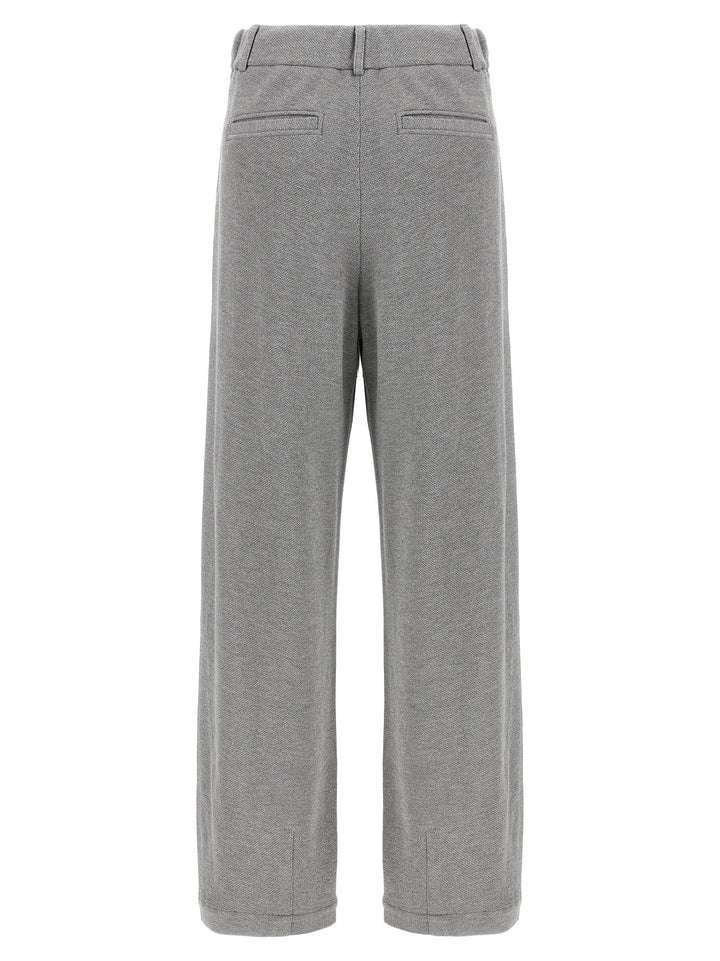 Brunello Cucinelli Lamé Pants - Silver | 55e995c3c2b7ead8ebfaef472d36b7073887c704
