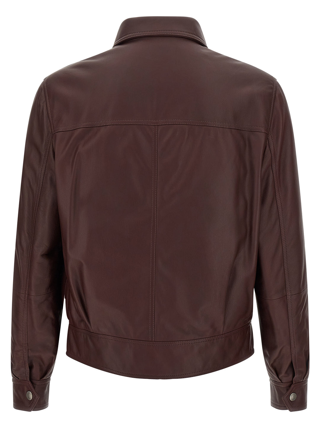 Brunello Cucinelli Biker Nappa Texture Puffer Jackets - Bordeaux | 249a1422ce32fbf4d9635803ff6ea62f1848fd2d