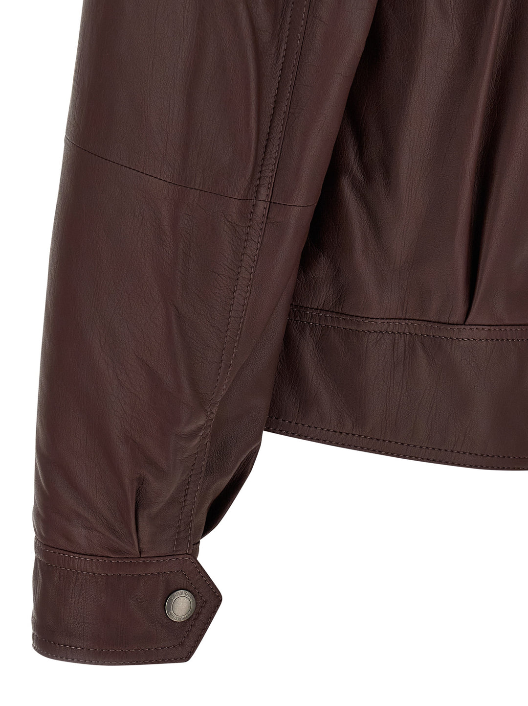 Brunello Cucinelli Biker Nappa Texture Puffer Jackets - Bordeaux | 210587874a3bf96f1aa715b517dff45af5069873