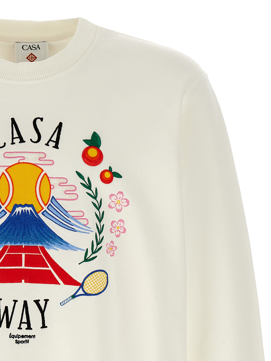 Casablanca Casa Way Mountain Sweatshirt - White | 99c475dd7b230ee310df20183ebf4330560ef227