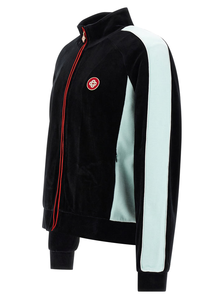 Casablanca Chenille Sweatshirt - Black | 7575a58ea4dc8d0393aedf2bb011d014eda63353