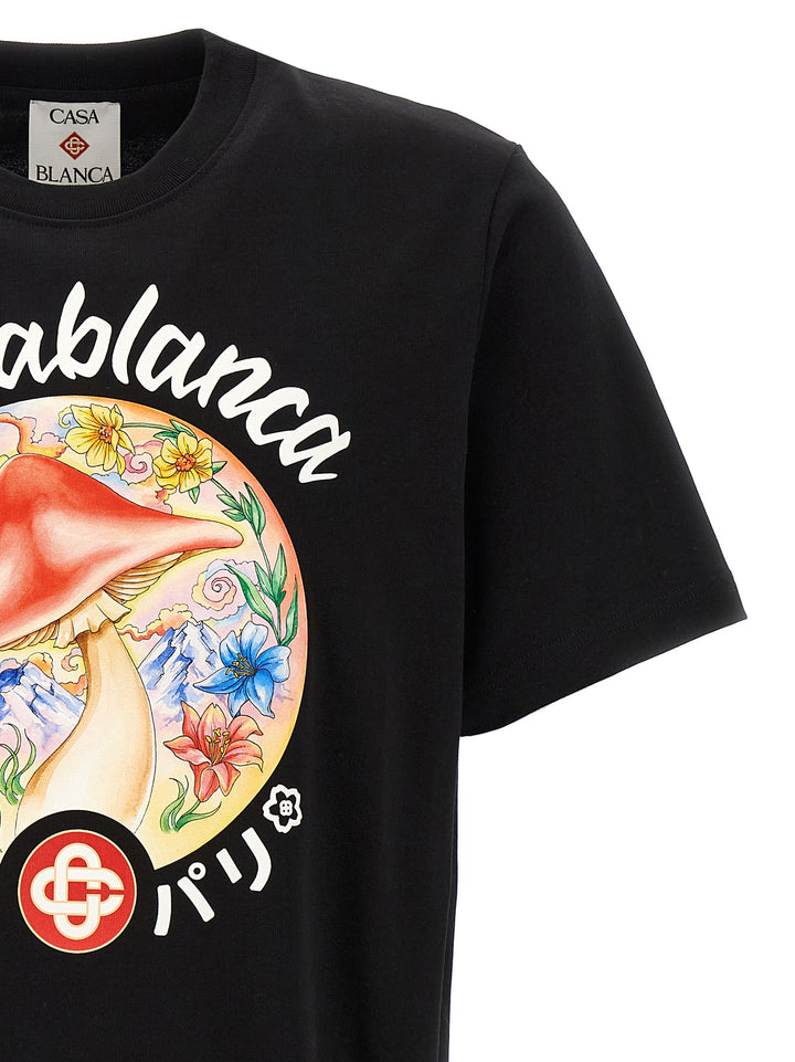 Casablanca Mushroom Emblem T-shirt - Multicolor | d575ce5a9f22346ef37b16cab4b543669b80e7ff