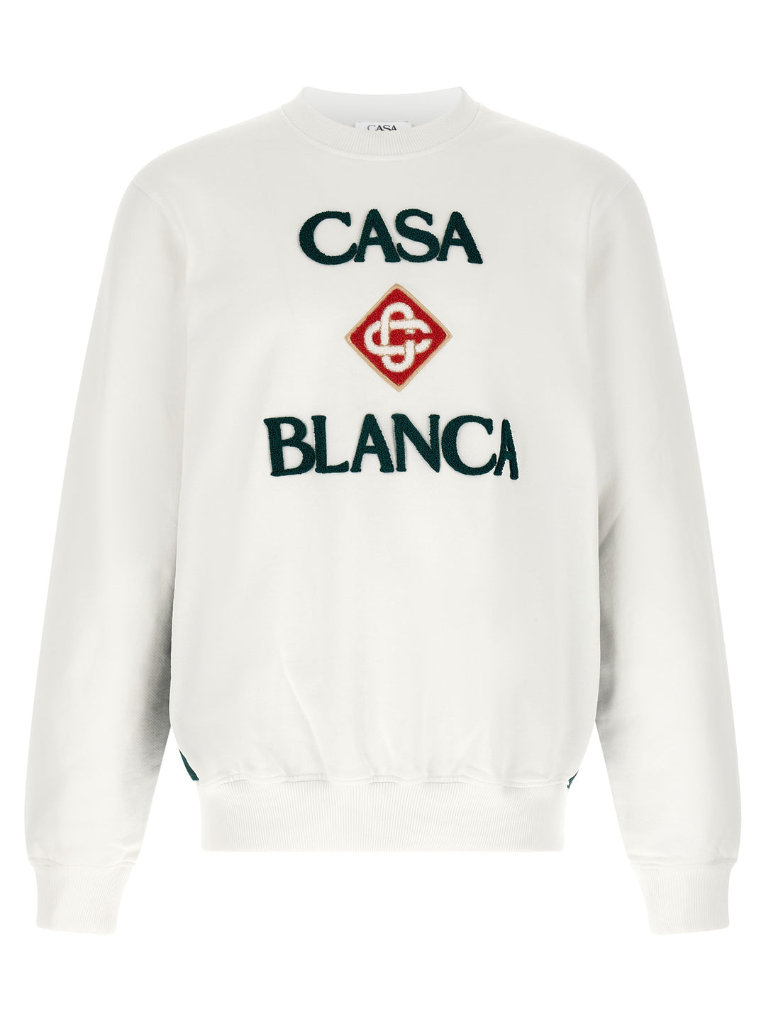Casablanca Bouclé Embroidery Sweatshirt - Green | 8885b9e68df42cade59d1e13db5c83d0cc201cb4