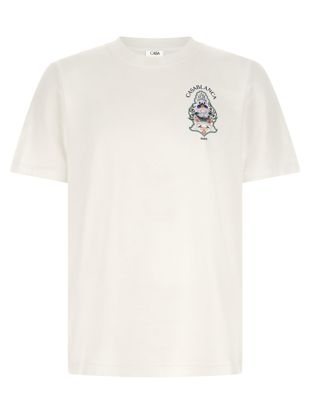 Casablanca Hotel Emblem T-shirt - White | 4fc1b5f9a52e1a752002ba1dcadab627d746a229