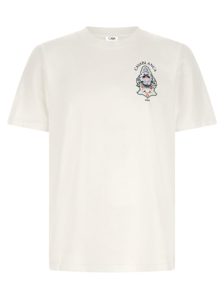 Casablanca Hotel Emblem T-shirt - White | 4fc1b5f9a52e1a752002ba1dcadab627d746a229