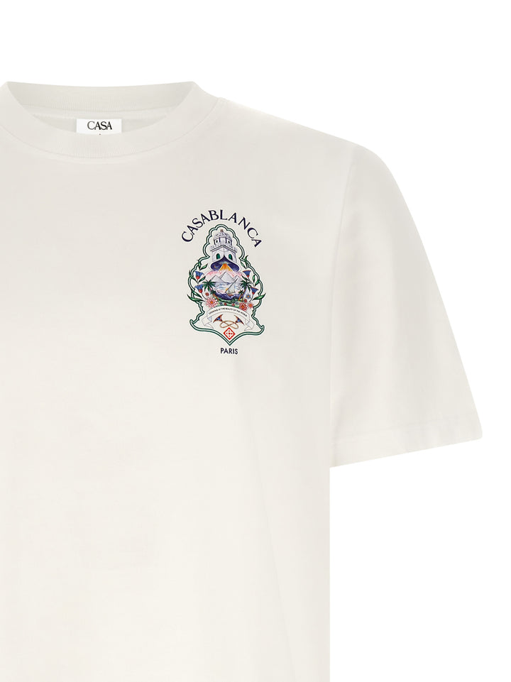 Casablanca Hotel Emblem T-shirt - White | 3c3b59ec1f10489be99b7d5743bc1bf33c01f4f8