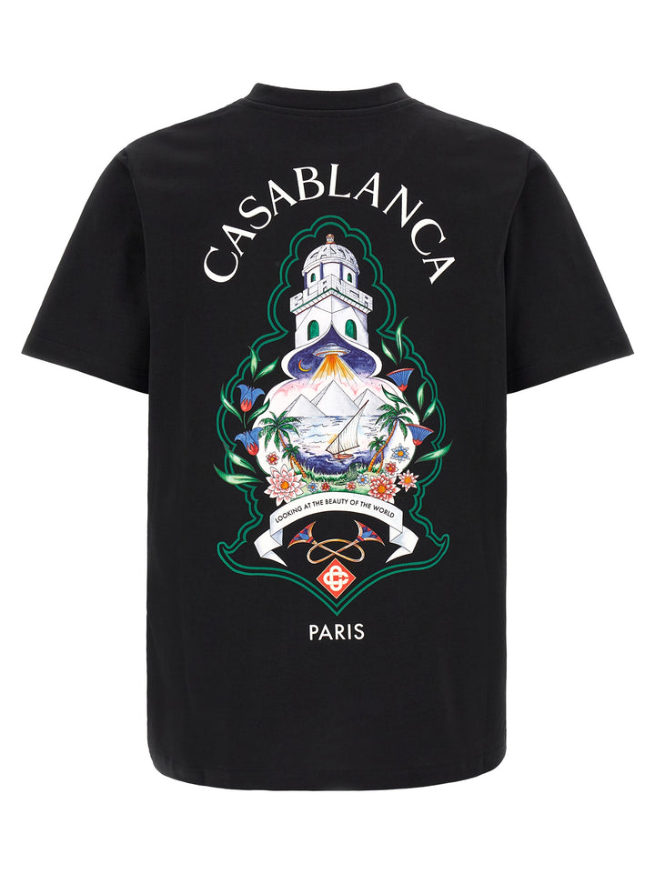Casablanca Hotel Emblem T-shirt - Black | d74dbc1024548fe94d8cc708e9624d503d38c186