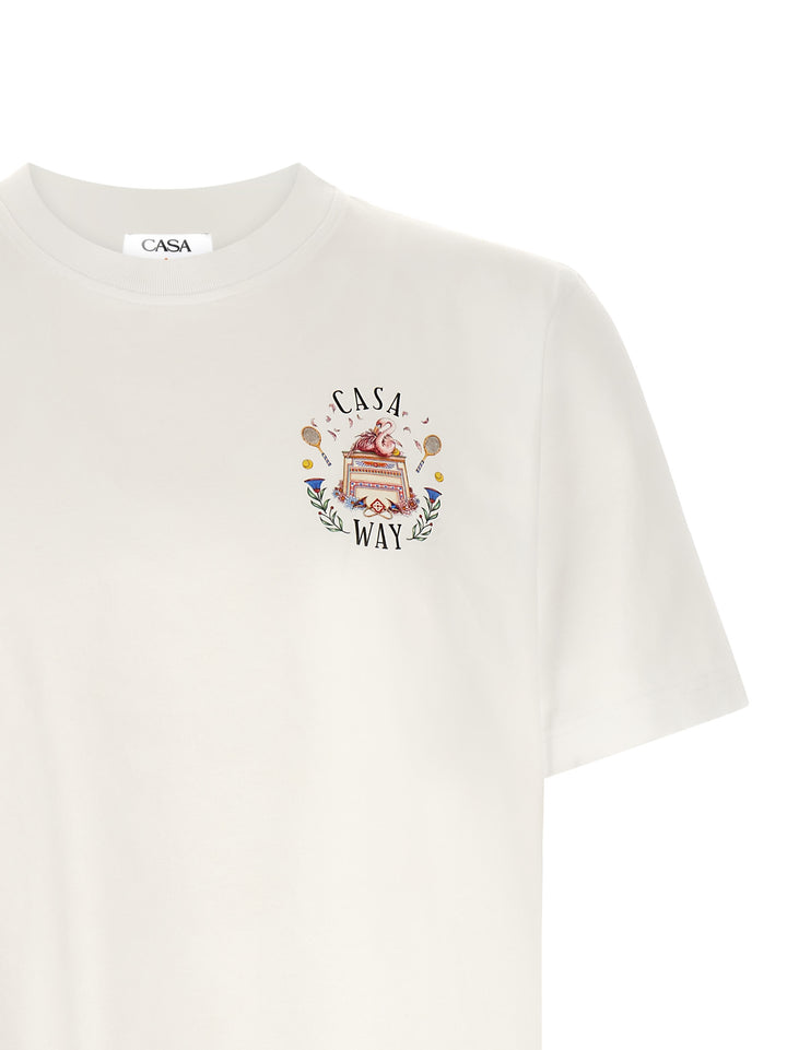 Casablanca Casa Way T-shirt - White | e976ece81ea1120b4e0ba4aba7cd43463deda6f6