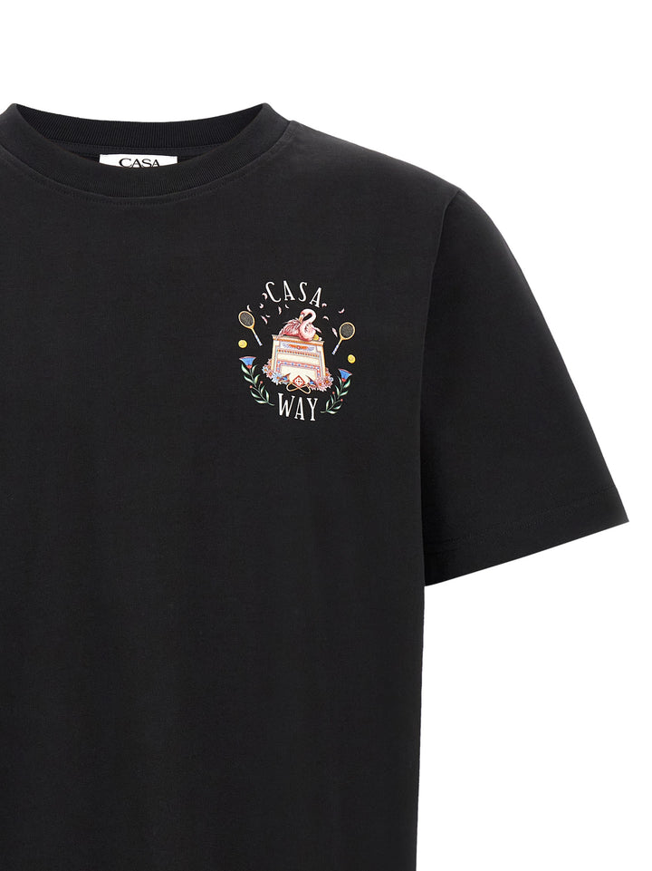 Casablanca Casa Way T-shirt - Black | e76a0e909fed7a2e8cefe5a4a079114013fb7251