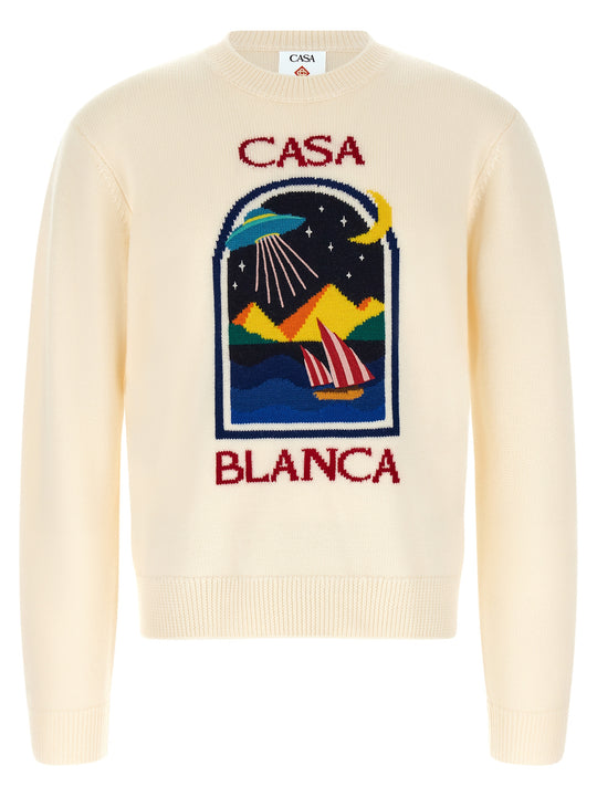 Pyramid Abduction Sweaters And Cardigans White