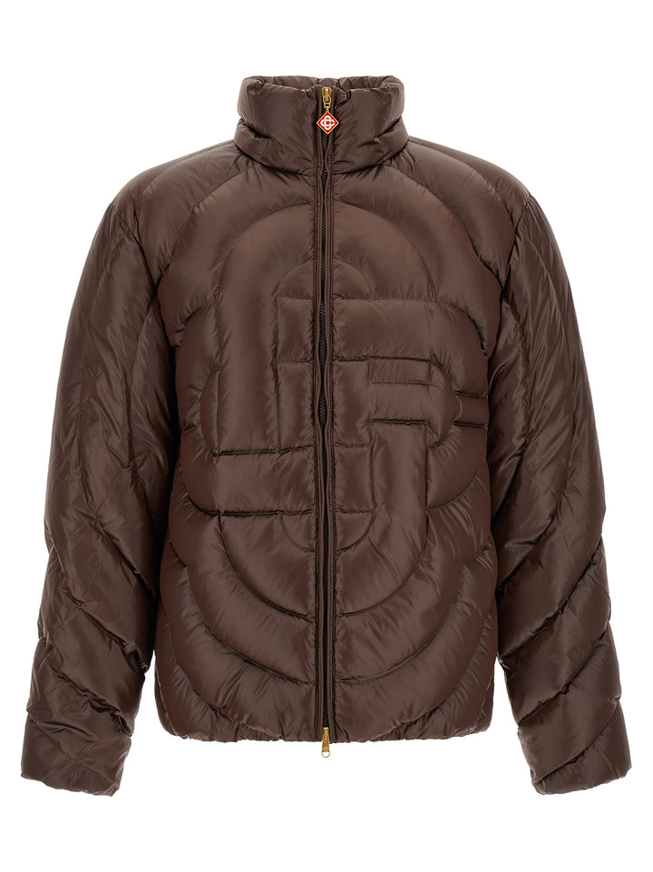Casablanca Monogram Puffer Jackets - Brown | f38ab939cfa491e39eba8c0306a992587e80c948
