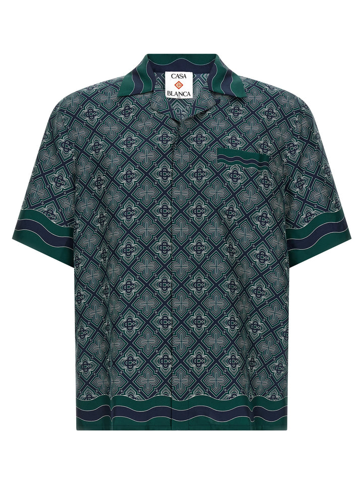 Casablanca Radiating Monogram Shirt and Blouse - Green | bad192517442ee3b1c81a711602c87a1e1cda224