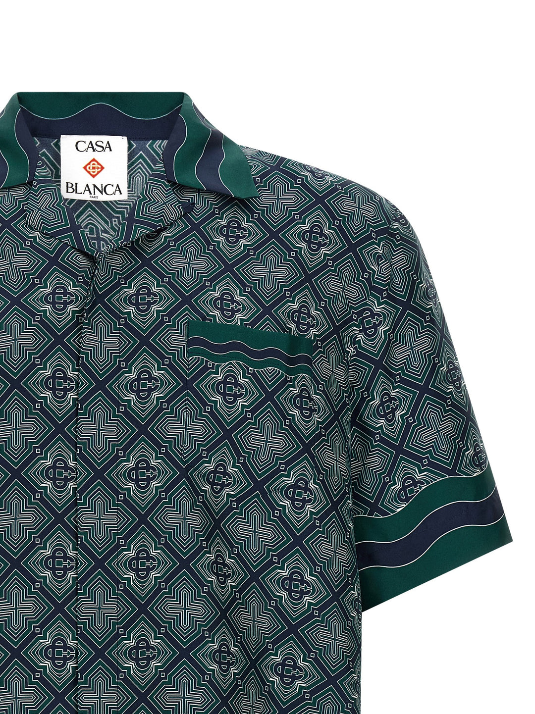 Casablanca Radiating Monogram Shirt and Blouse - Green | 53681b0e26dd9ad60a9a5c1148ee96f0fae2e218