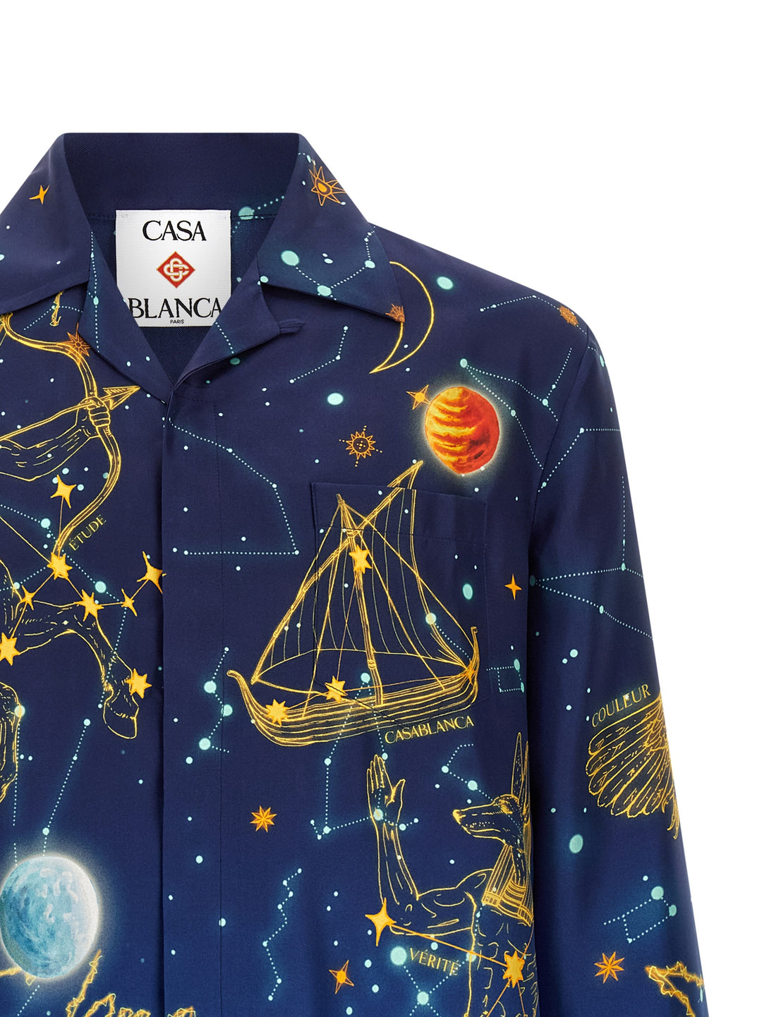 Casablanca Astrology Shirt and Blouse - Blue | 7c468720bcfcaeac474d97a2082ce56e4f800408