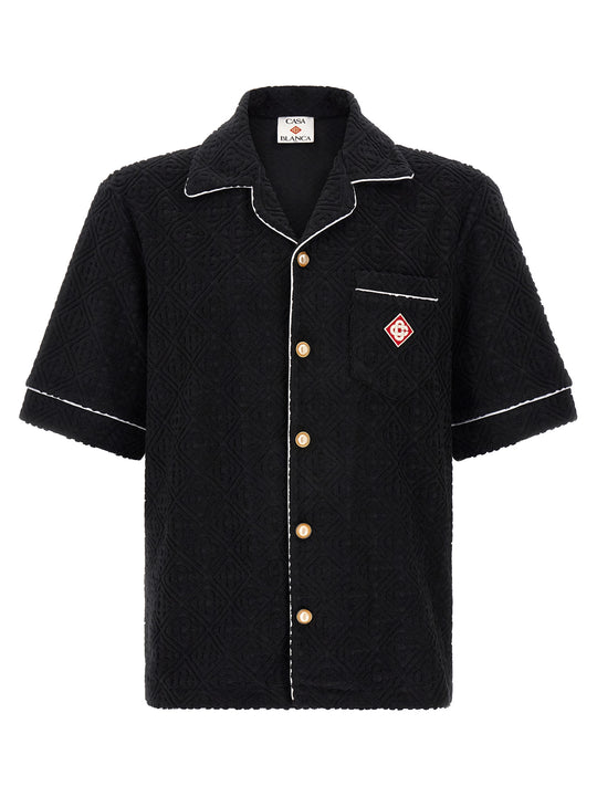 Toweling Monogram Puffer Jackets Black