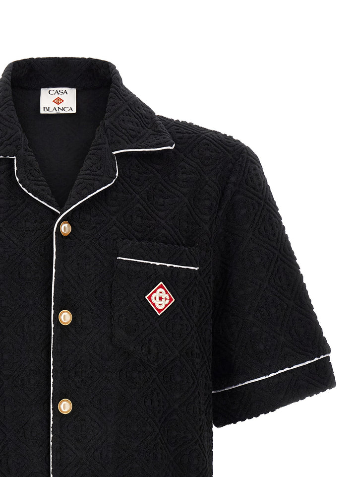 Casablanca Toweling Monogram Puffer Jackets - Black | ad07f4d43f326b818f352168f5b98fd296717f3e