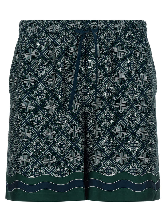 Radiating Monogram Bermuda And Short Multicolor