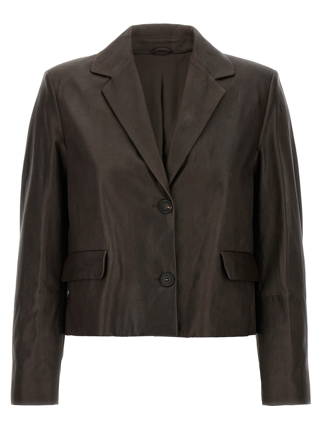 Brunello Cucinelli Blazer Nappa Monile BlazerS - Brown | bc05cb487cb015cd85517aed2643b00a69cbf2f5