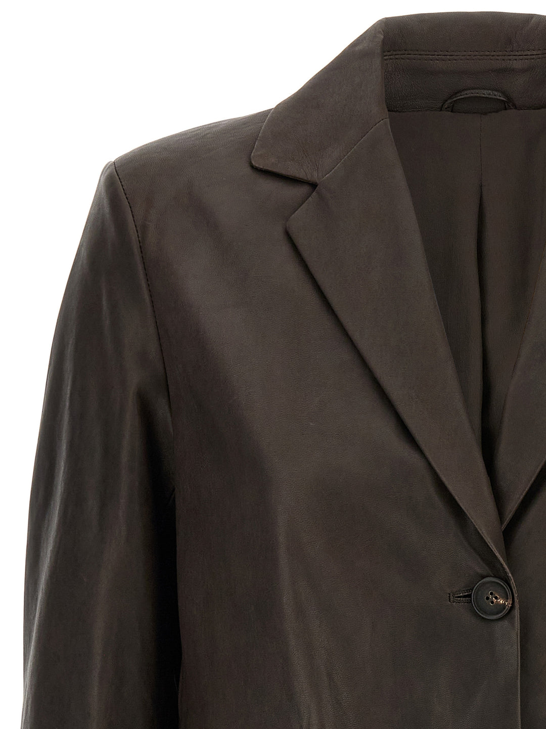 Brunello Cucinelli Blazer Nappa Monile BlazerS - Brown | 0ee94e6cf7f24af1628708e2e786157e31fe7a16