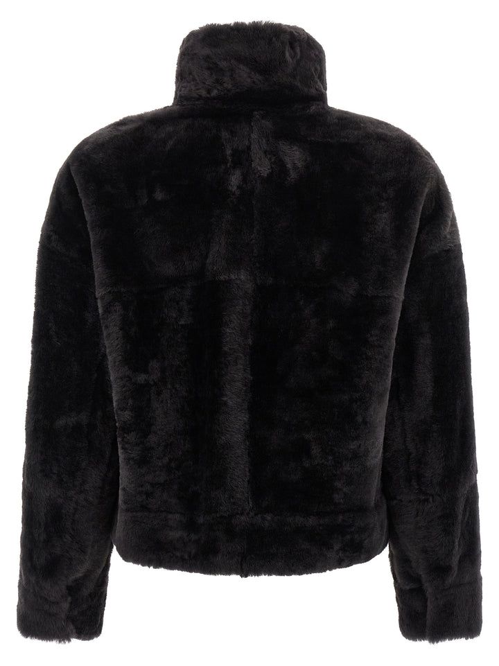 Brunello Cucinelli Shiny Zipper Pull Fur - Gray | 09768b4126fd690f9ab4a414ebefe9e3335f223e