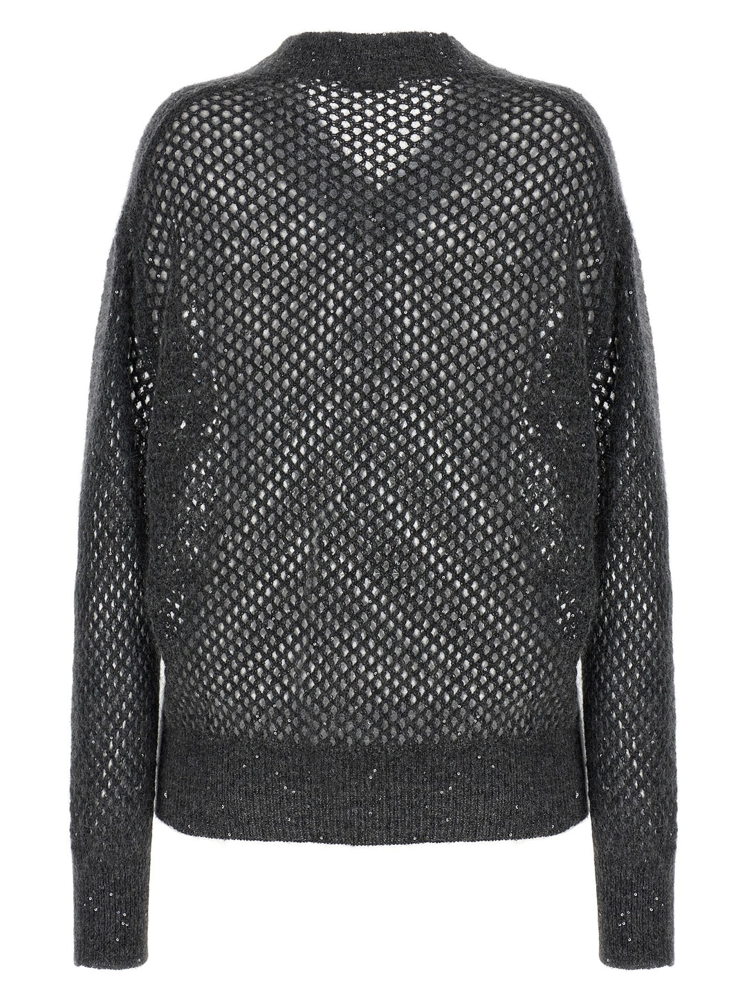 Brunello Cucinelli Rustic Dazzling Net Sweaters and Cardigans - Gray | c0413d56ff71ed8b5e85c9d9c5b925c91a29a3ef