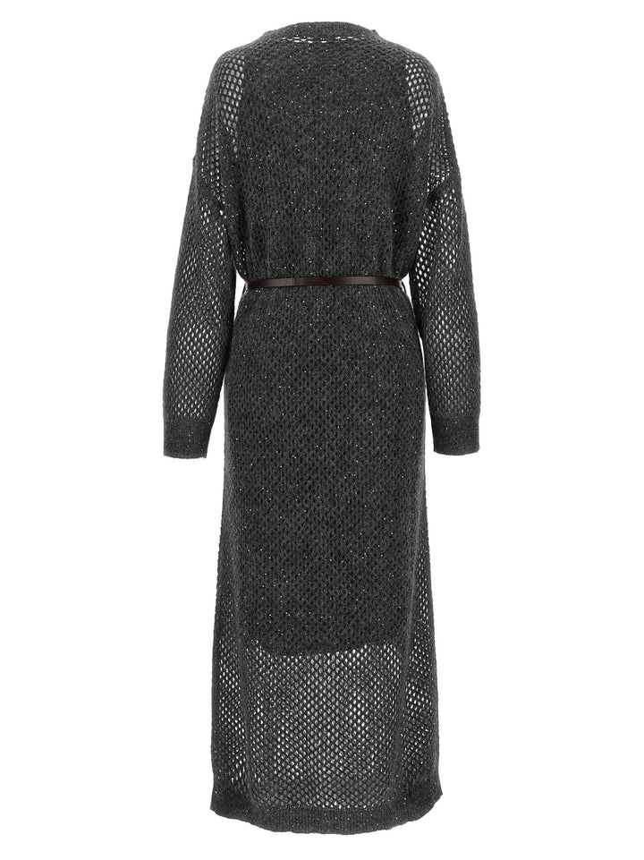Brunello Cucinelli Dazzling Dress Dresses - Gray | 4ddc4fff31f6f3bc2eba04469f060ab30812bd51