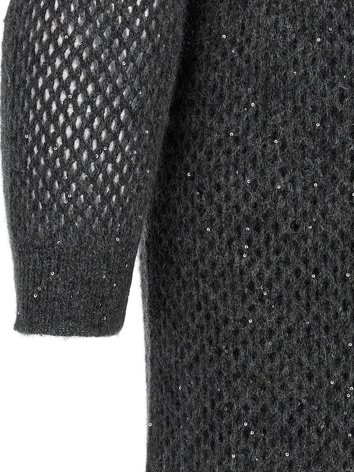 Brunello Cucinelli Dazzling Dress Dresses - Gray | 70456ff2fb9a660f74cd311e8100a6935fa711e4