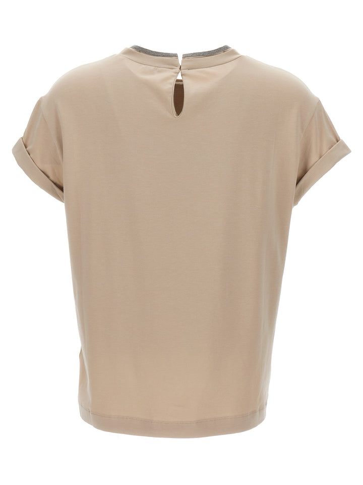 Brunello Cucinelli Monile T-shirt - Beige | 671351fd5592c0d55741e19d52aee425fce48dd3