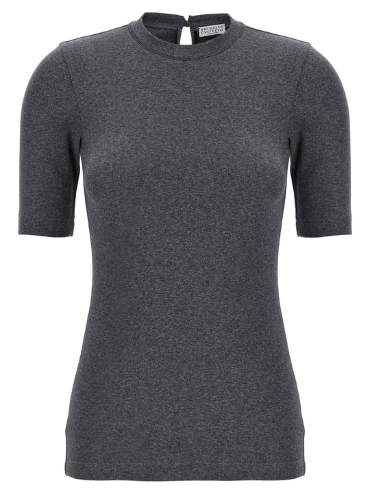 Monile Ribbed T-Shirt Gray