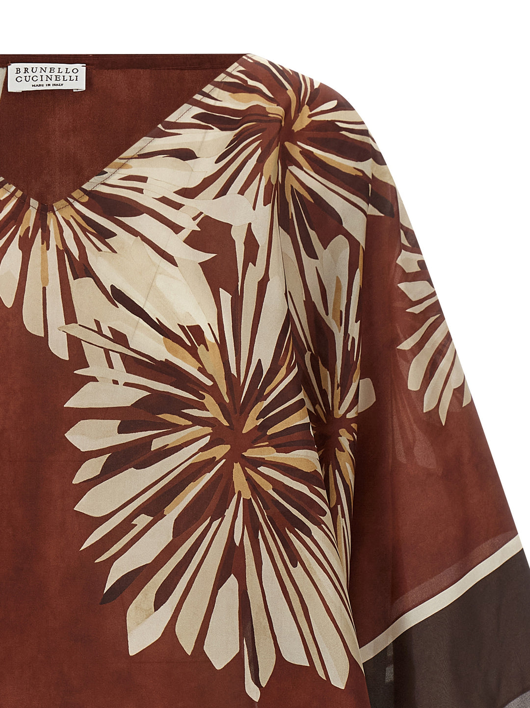 Brunello Cucinelli Silk Scarf Blouse Shirt and Blouse - Bordeaux | 4e57ccaad1a0554f2126b700a0392c4f1b500cf4