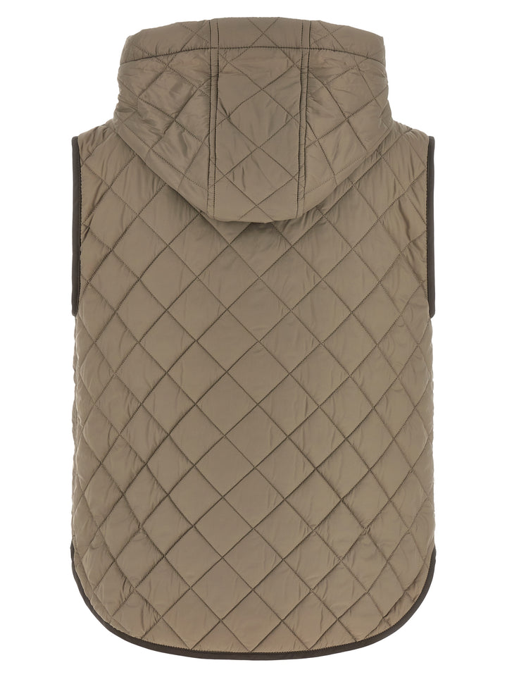 Brunello Cucinelli Quilted Vest Gilet - Brown | 2fd2278306399b3296f5b69a80c162c0da8fe208