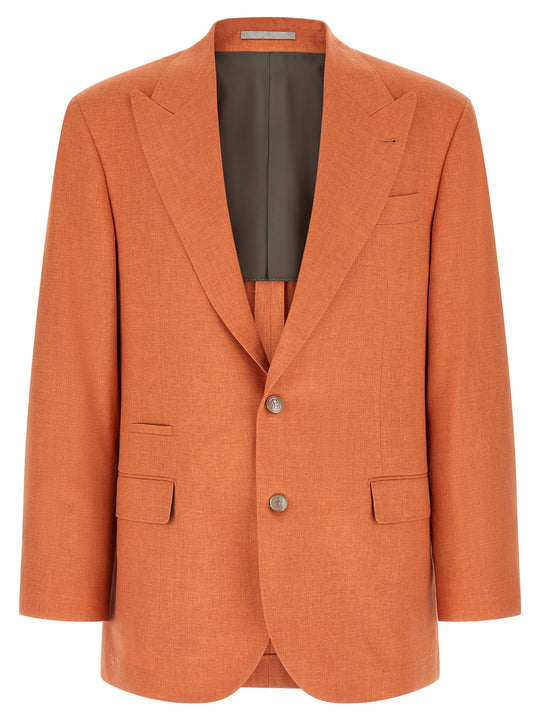 Mouliné Canvas Blazer Orange