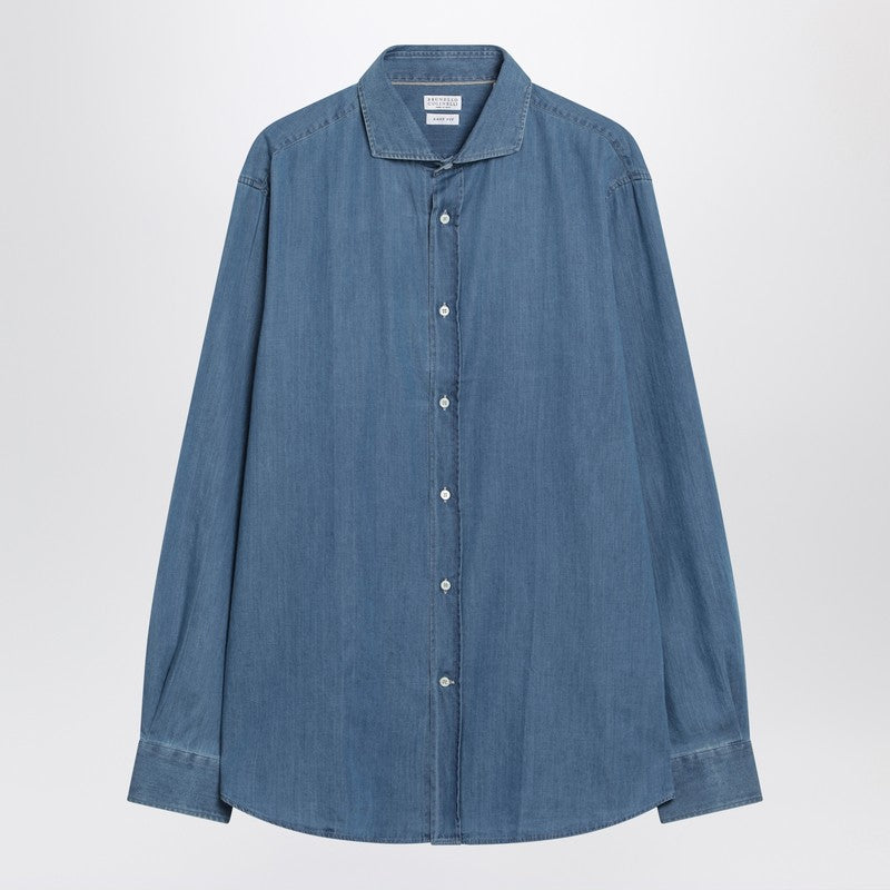 Brunello Cucinelli Shirts & Tops - Blue | 15f84ffe0bb2399e22bd605821a1986981fc563e