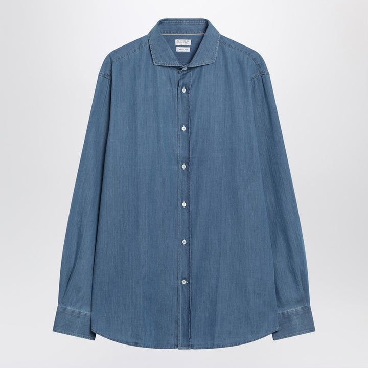 Brunello Cucinelli Shirts & Tops - Blue | 15f84ffe0bb2399e22bd605821a1986981fc563e