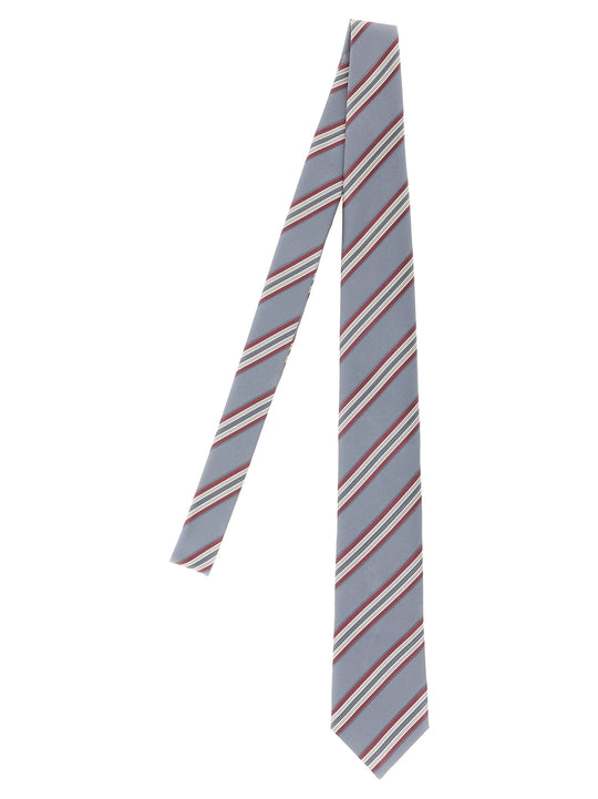 Operated Stripe Tie Ties And Papillon Gray
