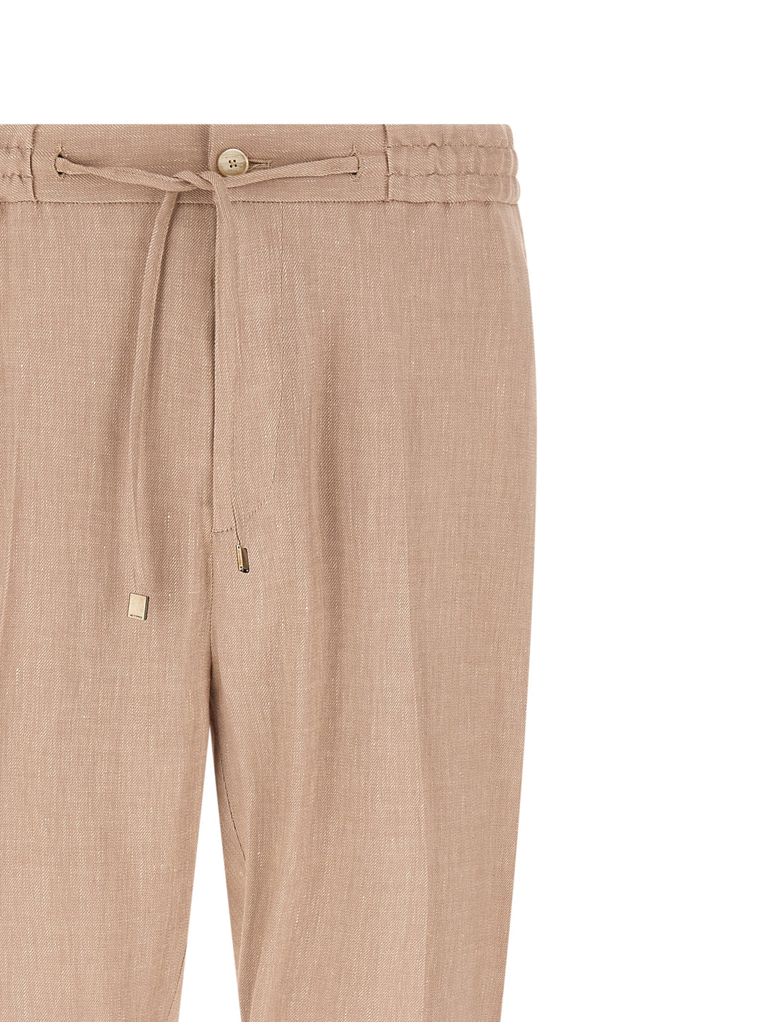 Etro Flamed Linen Joggers Pants - Beige | 58873d0398fb266ff043e865c291a6a6a875cfa0