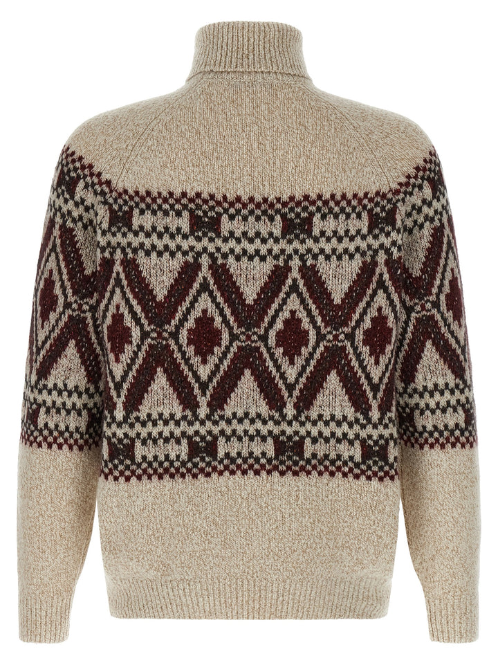 Brunello Cucinelli Geometric Jacquard Sweaters and Cardigans - Multicolor | dde0868d793bc9c293826363b1c761b048db7070