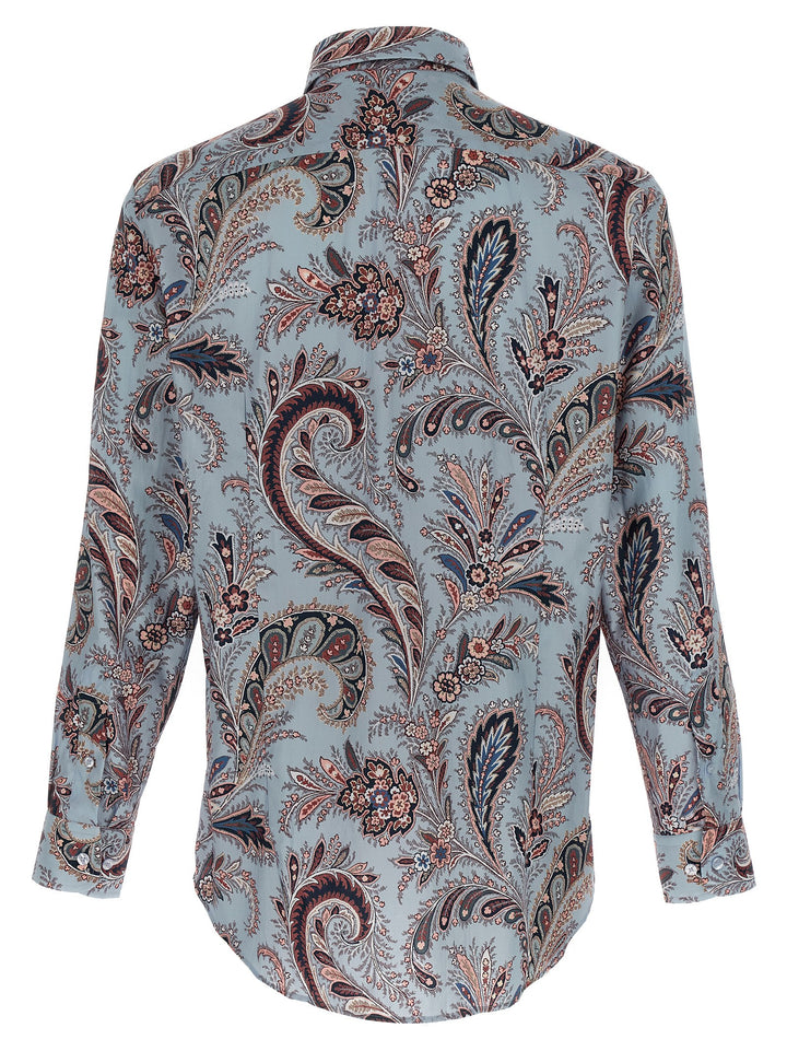 Etro Floral Paisley Cotton Shirt Shirt and Blouse - Light Blue | 82a36b9d52030c60a40bf40b29bed9f11c8aaf6b